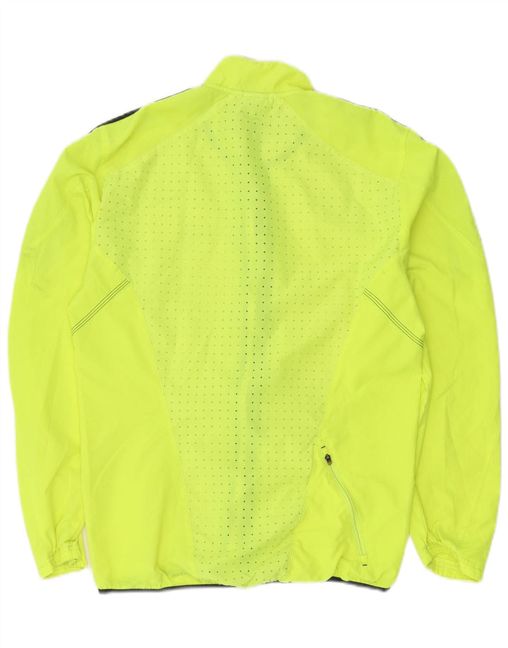 Adidas Mens Running Tracksuit Top Jacket Small Yellow Polyester