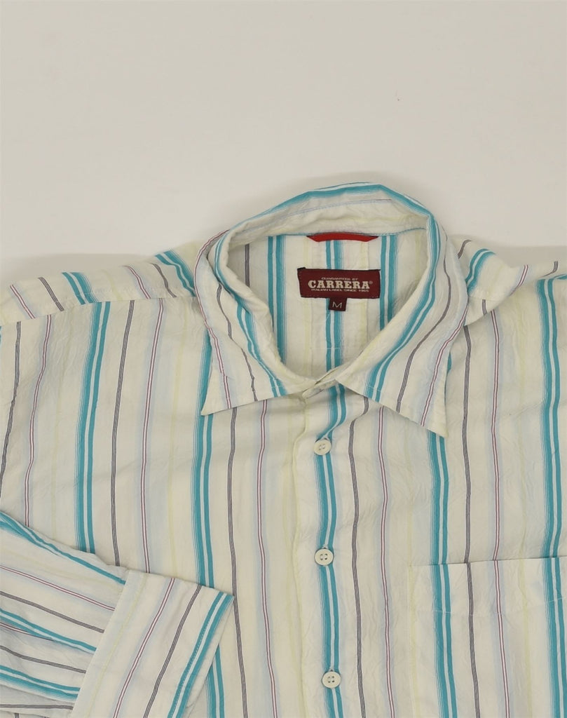 CARRERA Mens Shirt Medium Multicoloured Striped Cotton | Vintage Carrera | Thrift | Second-Hand Carrera | Used Clothing | Messina Hembry 