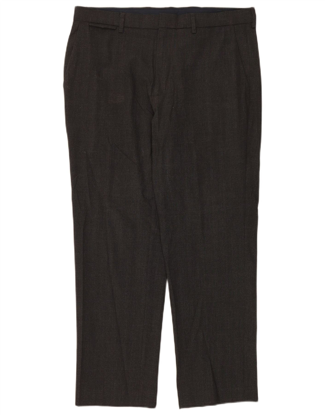 Marks & Spencer Mens Regular Fit Chino Trousers W34 L29 Grey Polyester