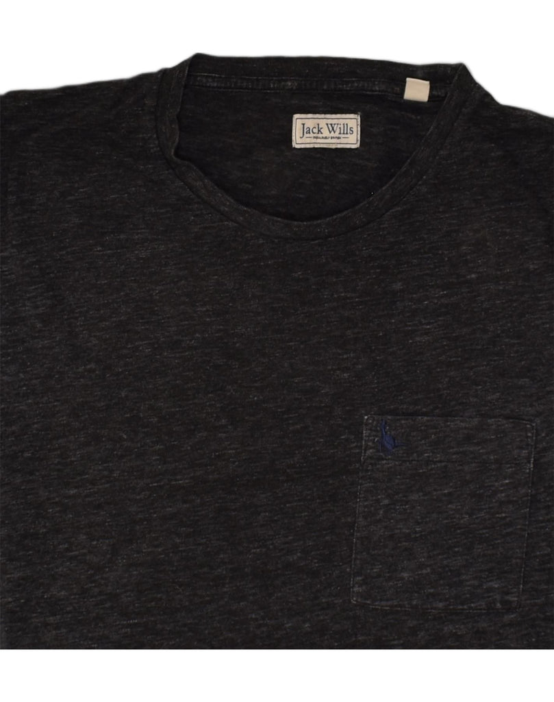 JACK WILLS Mens T-Shirt Top Medium Black Cotton | Vintage Jack Wills | Thrift | Second-Hand Jack Wills | Used Clothing | Messina Hembry 