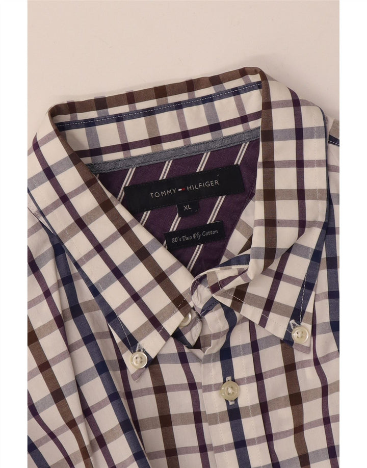 Tommy Hilfiger Mens Shirt XL Multicoloured Check Cotton