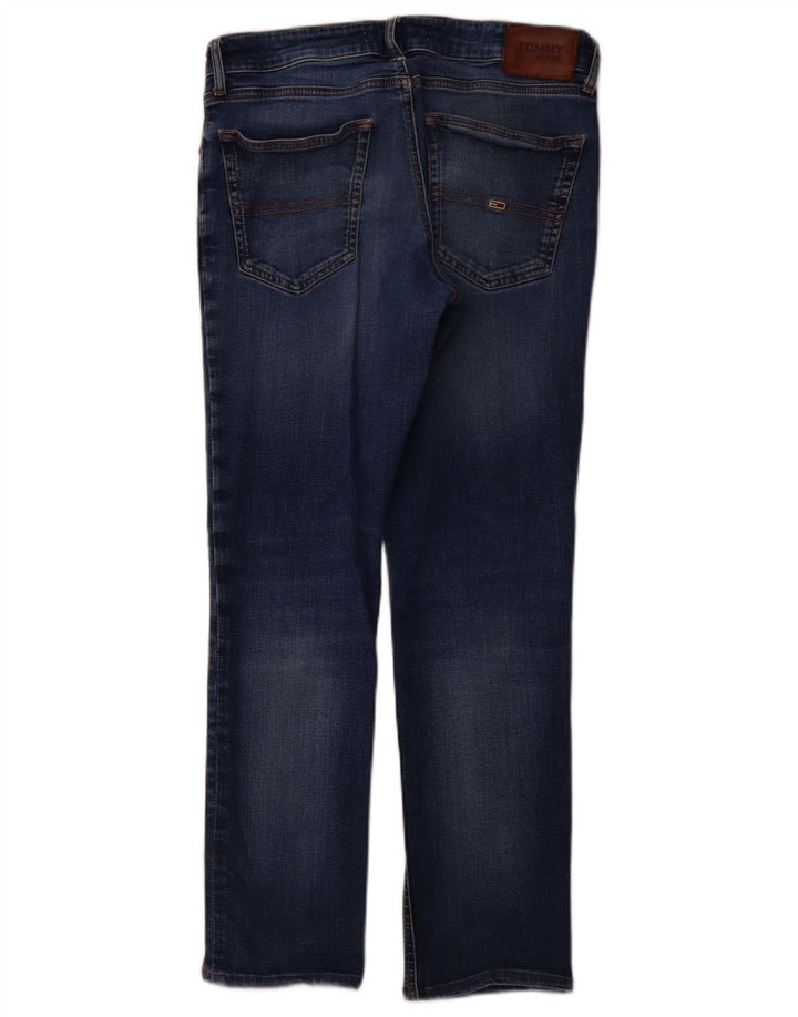 TOMMY HILFIGER Womens Straight Jeans W32 L27 Blue Cotton