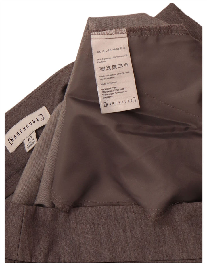 WAREHOUSE Womens High Waist Slim Suit Trousers UK 10 Small W30 Grey