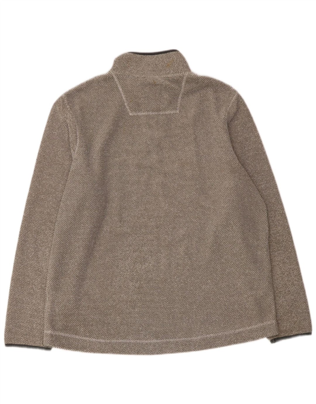 WEIRD FISH Mens Zip Neck Fleece Jumper XL Grey Polyester