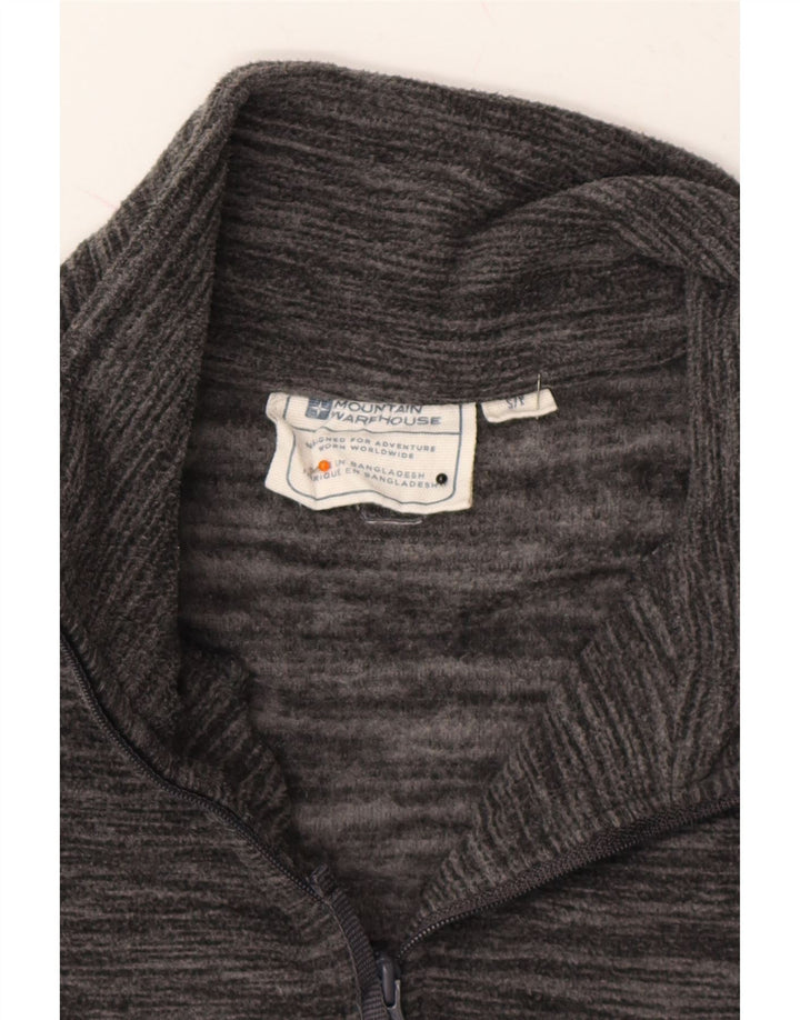 MOUNTAIN WAREHOUSE Mens Zip Neck Fleece Jumper Small Grey Polyester Vintage Mountain Warehouse and Second-Hand Mountain Warehouse from Messina Hembry 