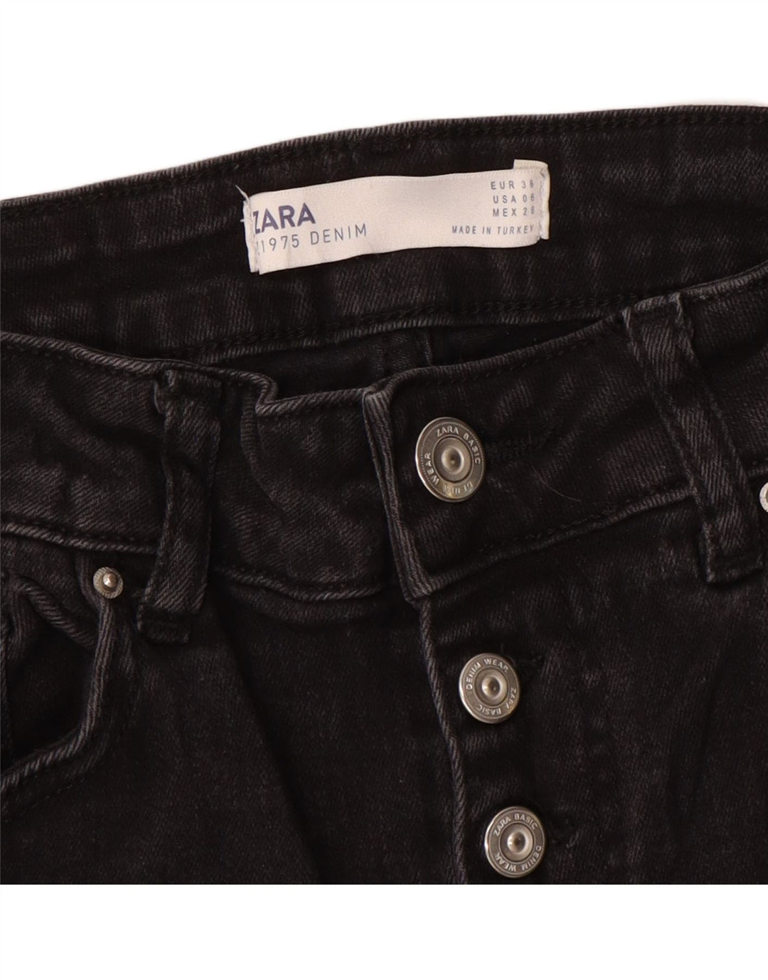 Zara Womens Flared Jeans EU 38 Small W28 L32 Black