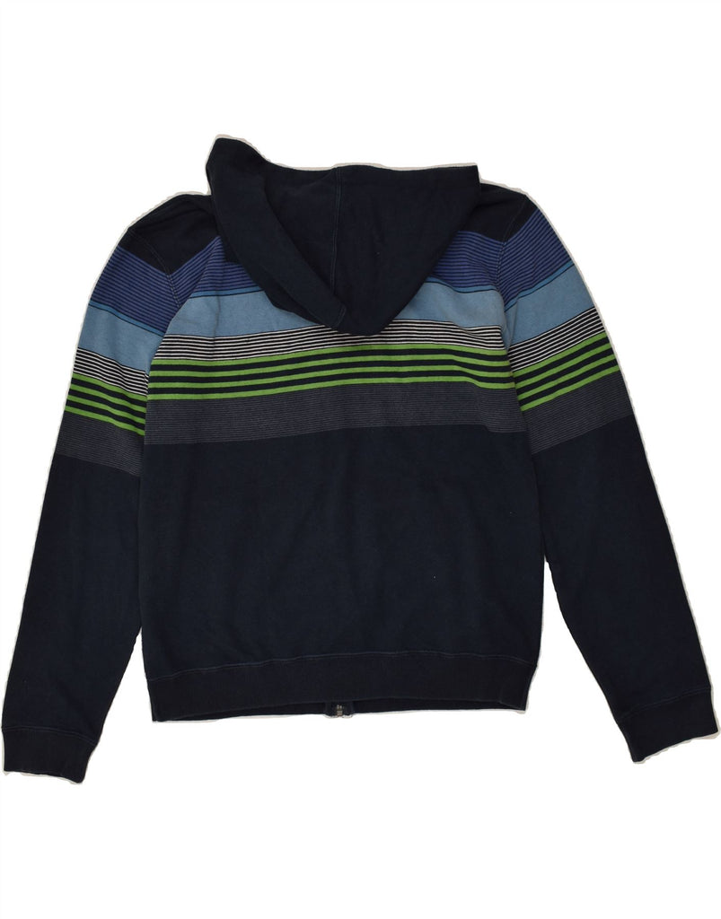 QUIKSILVER Boys Zip Hoodie Sweater 13-14 Years Navy Blue Striped Cotton | Vintage Quiksilver | Thrift | Second-Hand Quiksilver | Used Clothing | Messina Hembry 