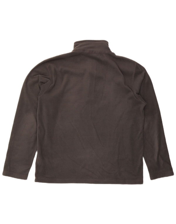 The North Face Mens Zip Neck Fleece Jumper Large Grey Polyester