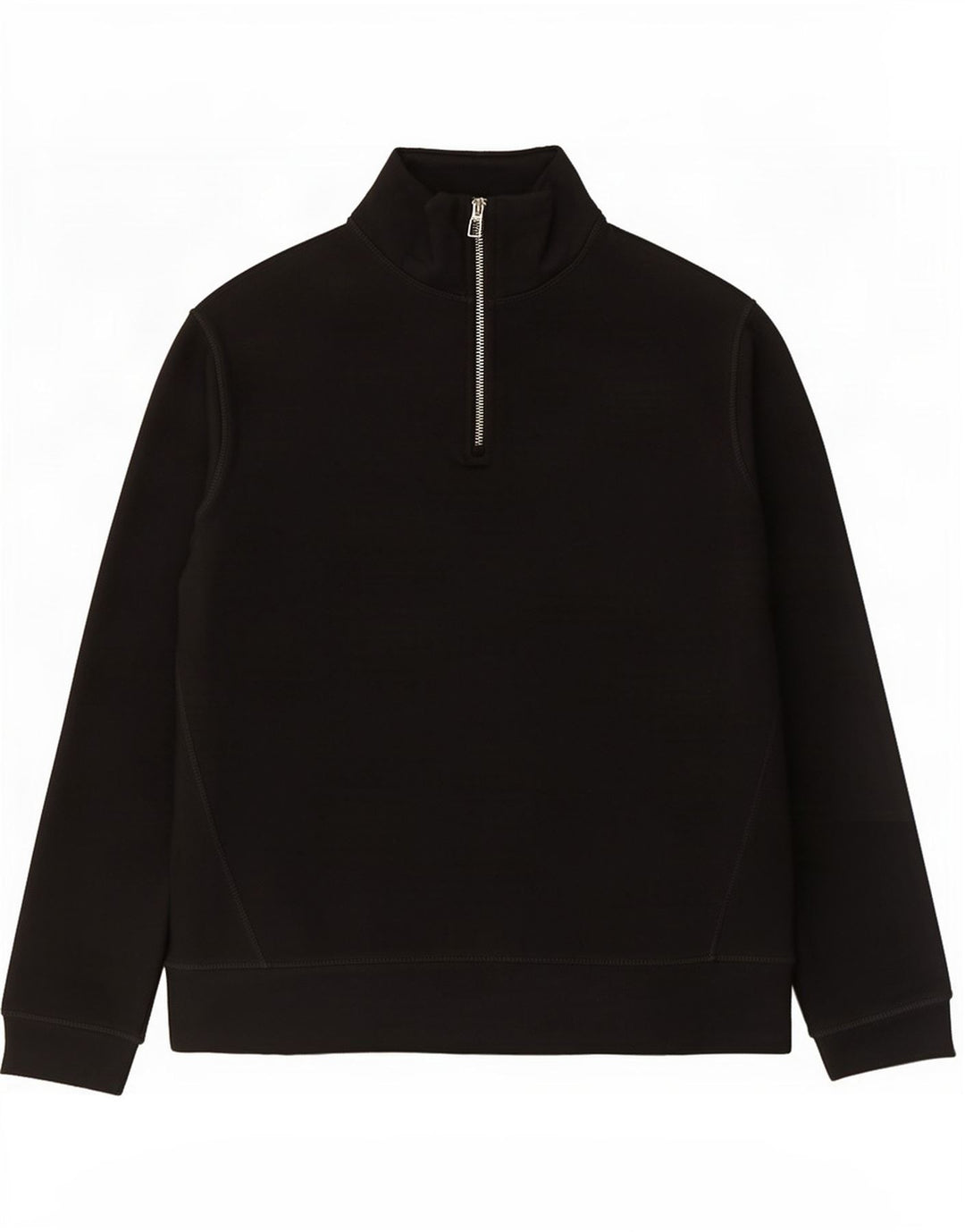 Zara Mens Zip Neck Sweatshirt Jumper Medium Black