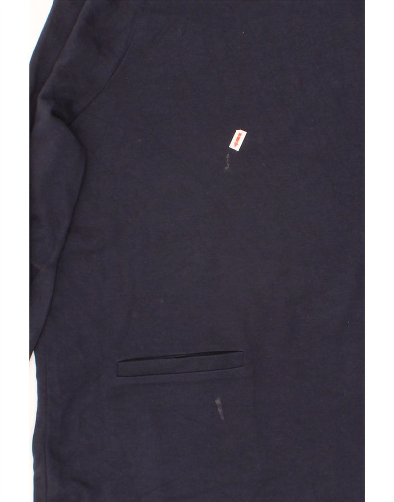 LAURA ASHLEY Womens 3/4 Sleeve Sweatshirt Jumper UK 14 Large Navy Blue Vintage Laura Ashley and Second-Hand Laura Ashley from Messina Hembry 