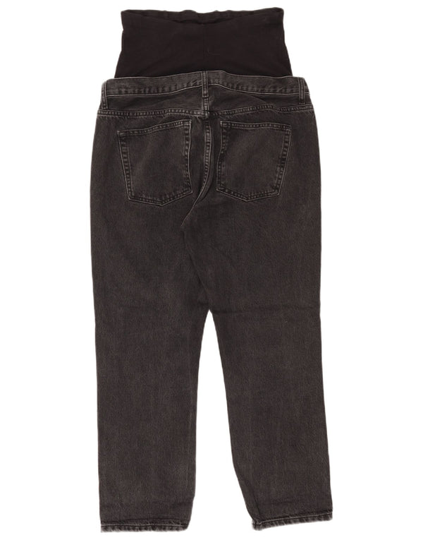 Topshop Womens Maternity Straight Jeans W28 L26 Black Viscose
