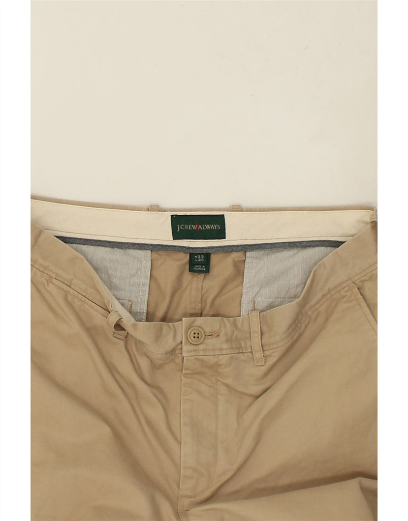 J. CREW Mens Slim Chino Trousers W33 L30  Brown Cotton | Vintage J. Crew | Thrift | Second-Hand J. Crew | Used Clothing | Messina Hembry 