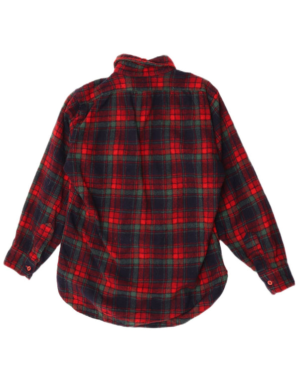 Pendleton Boys Flannel Shirt 10-11 Years Medium Navy Blue Plaid Wool
