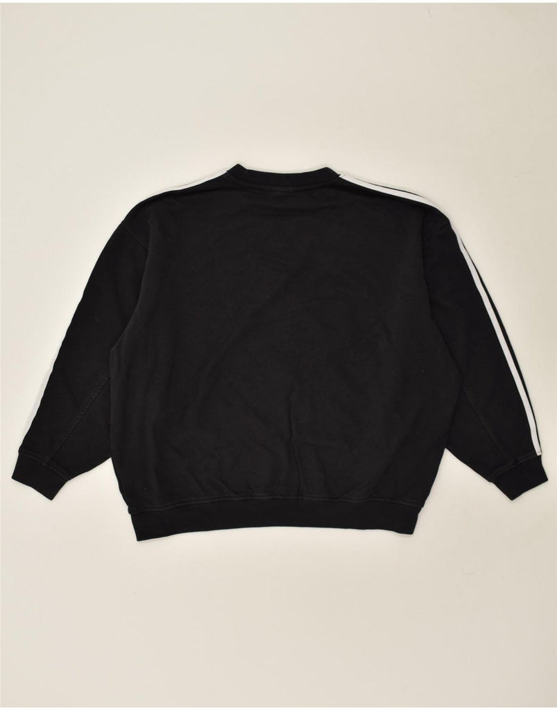 ADIDAS Womens Oversized Sweatshirt Jumper UK 8 Small Black Cotton | Vintage Adidas | Thrift | Second-Hand Adidas | Used Clothing | Messina Hembry 