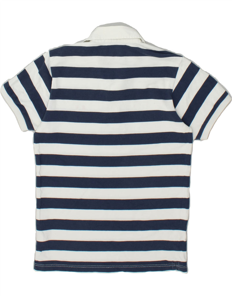 FRED PERRY Boys Polo Shirt 13-14 Years Navy Blue Striped Cotton | Vintage Fred Perry | Thrift | Second-Hand Fred Perry | Used Clothing | Messina Hembry 
