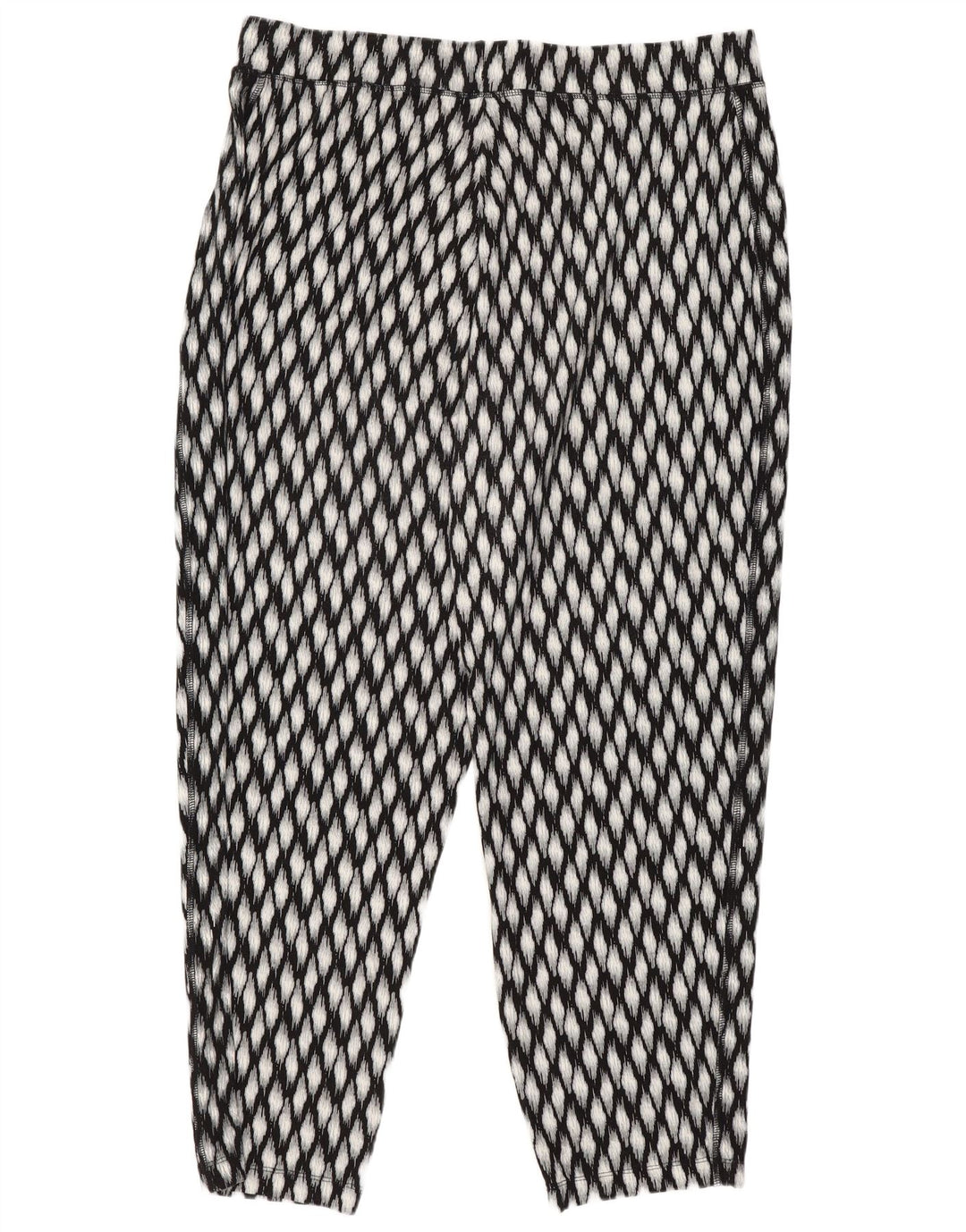Marks & Spencer Womens Crop Leggings UK 16 Large  Black Geometric Viscose