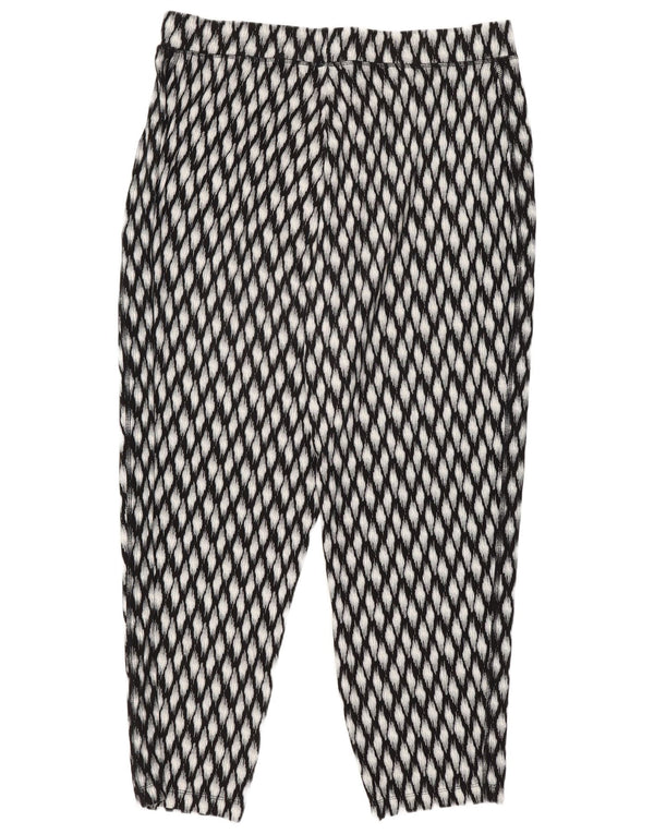 Marks & Spencer Womens Crop Leggings UK 16 Large  Black Geometric Viscose