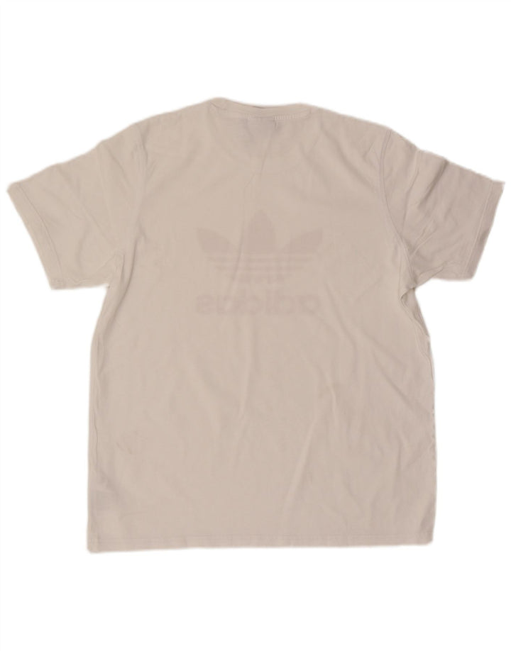 Adidas Mens Graphic T-Shirt Top Large White Cotton