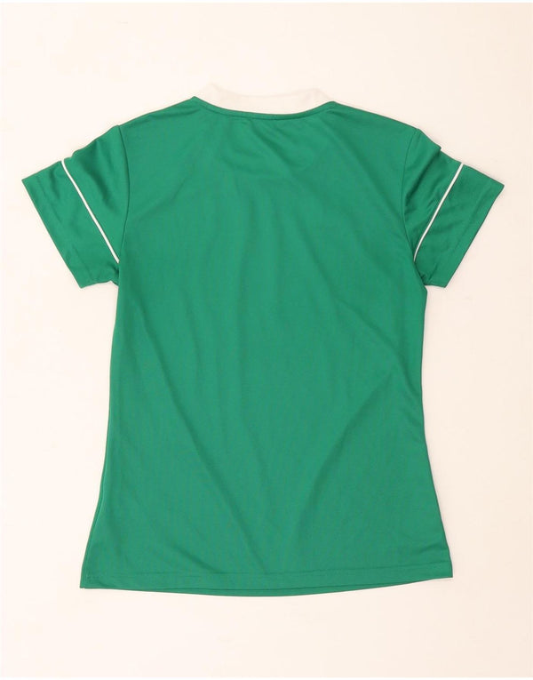 Adidas Womens Climalite T-Shirt Top UK 8/10 Small Green Polyester