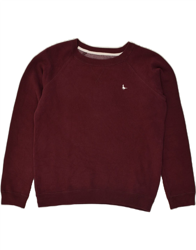 JACK WILLS Womens Sweatshirt Jumper UK 8 Small Burgundy Cotton | Vintage Jack Wills | Thrift | Second-Hand Jack Wills | Used Clothing | Messina Hembry 