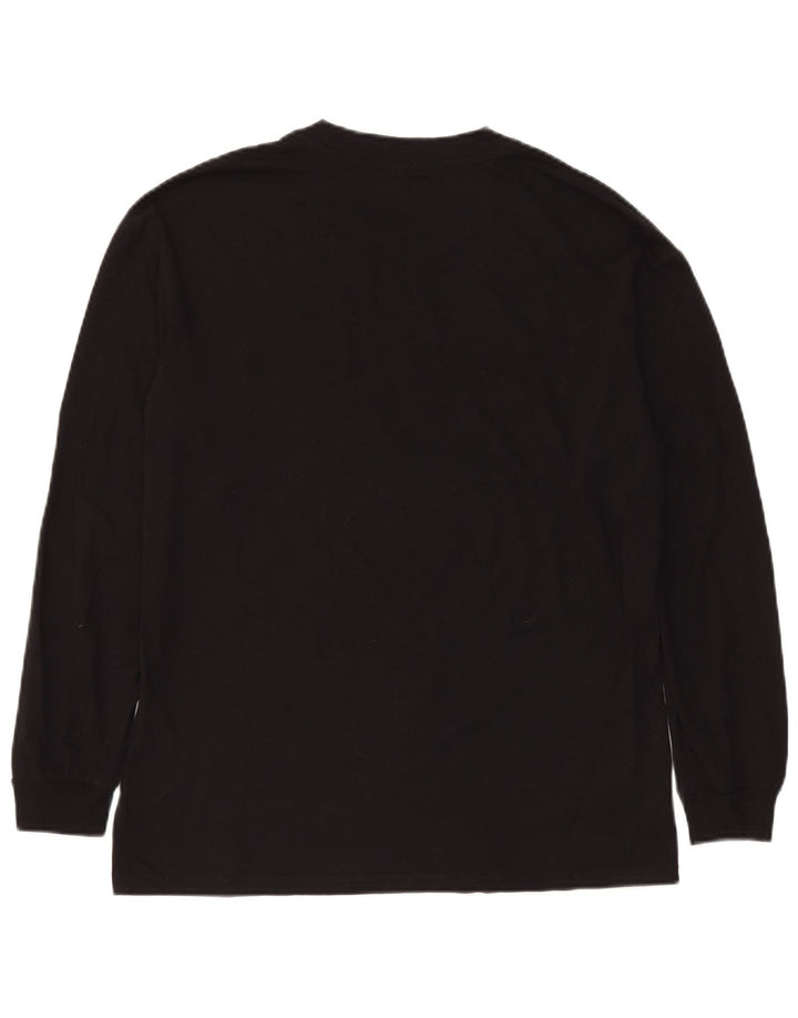 JACK & JONES Mens Top Long Sleeve Small Black Cotton