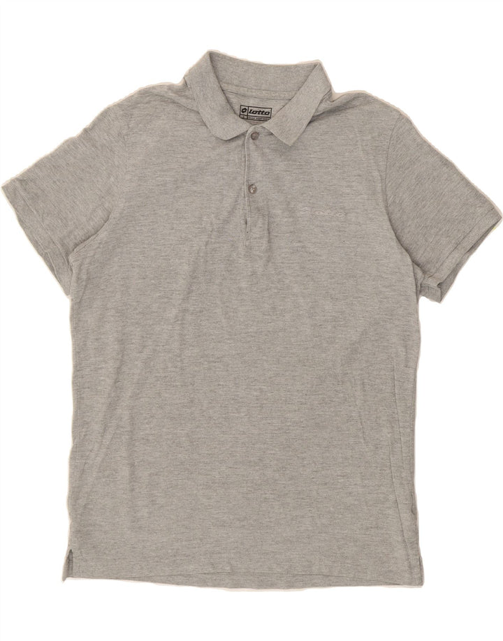 LOTTO Womens Polo Shirt UK 16 Large Grey Cotton Vintage Lotto and Second-Hand Lotto from Messina Hembry 