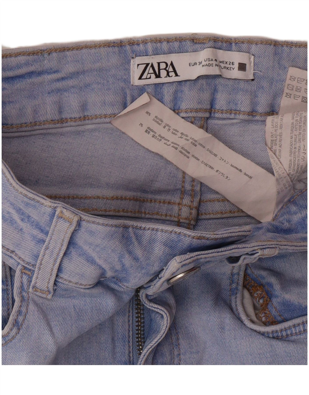 Zara Womens Skinny Jeans EU 36 XS W26 L27 Blue Cotton Modern