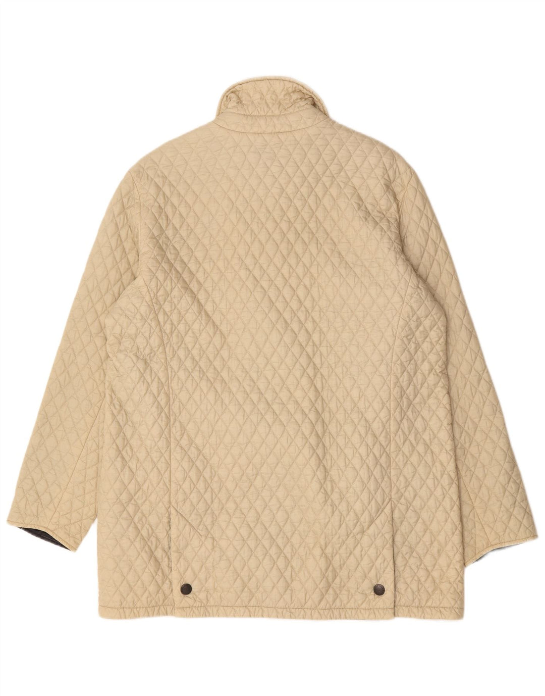 Barbour Womens Quilted Overcoat UK 16 Large Beige Polyamide
