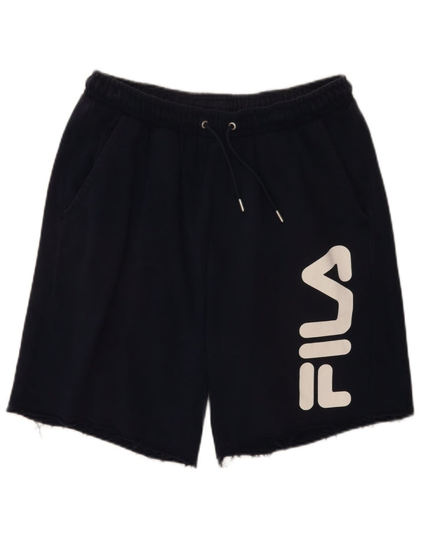 Fila Mens Graphic Sport Shorts Medium  Navy Blue Cotton