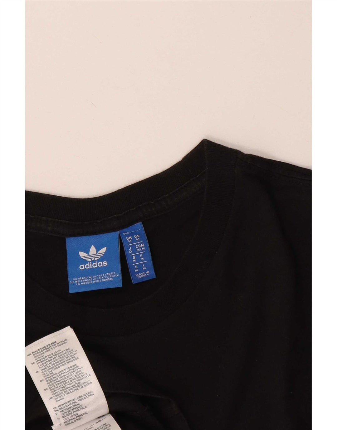 Adidas Mens Graphic T-Shirt Top Medium Black Cotton