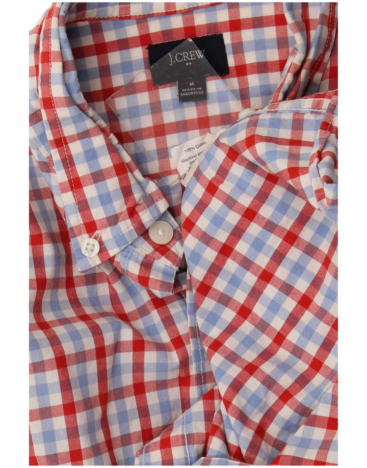 J. CREW Mens Shirt Medium Red Check Cotton