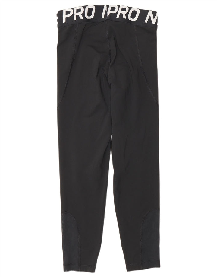 Nike Womens Graphic Leggings Small Black Polyester Sports
