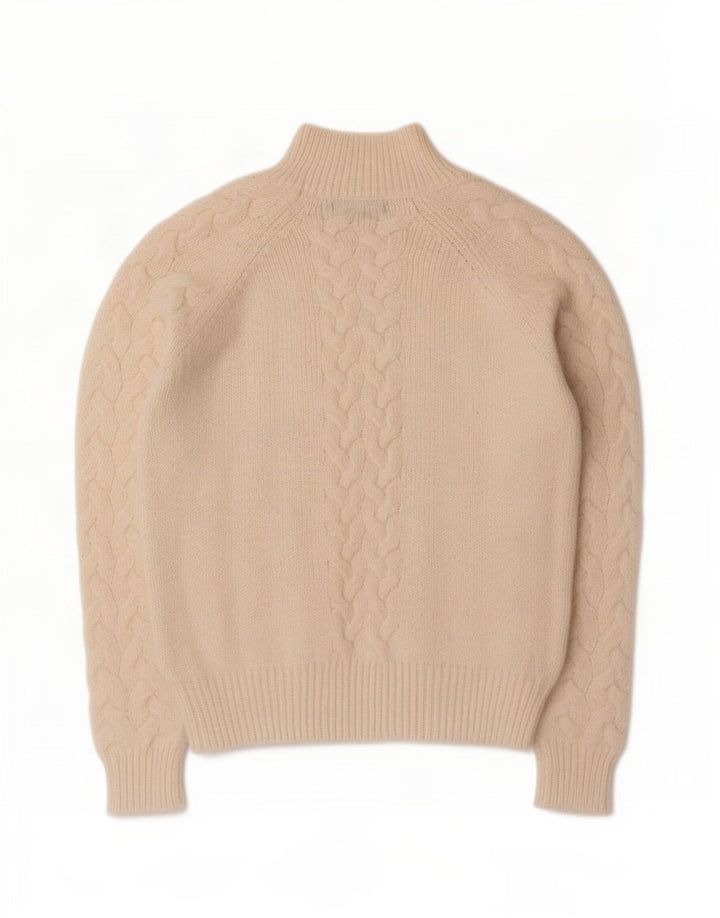 Marks & Spencer Womens Turtle Neck Jumper Sweater UK 14 Medium Beige