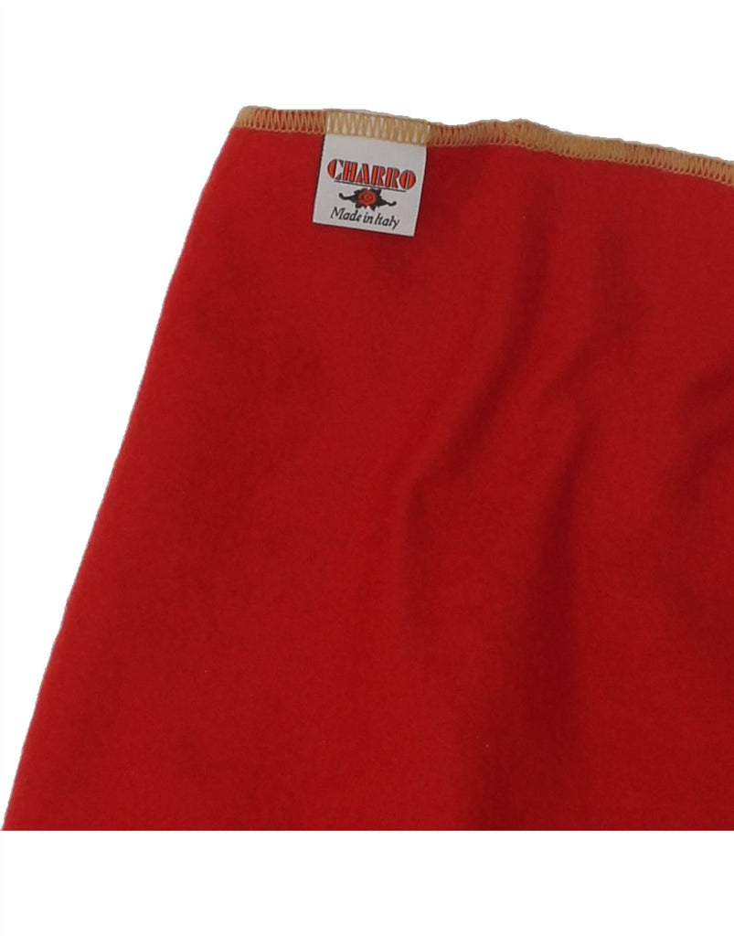 CHARRO Mens Fleece Rectangle Scarf One Size Red Polyester | Vintage Charro | Thrift | Second-Hand Charro | Used Clothing | Messina Hembry 