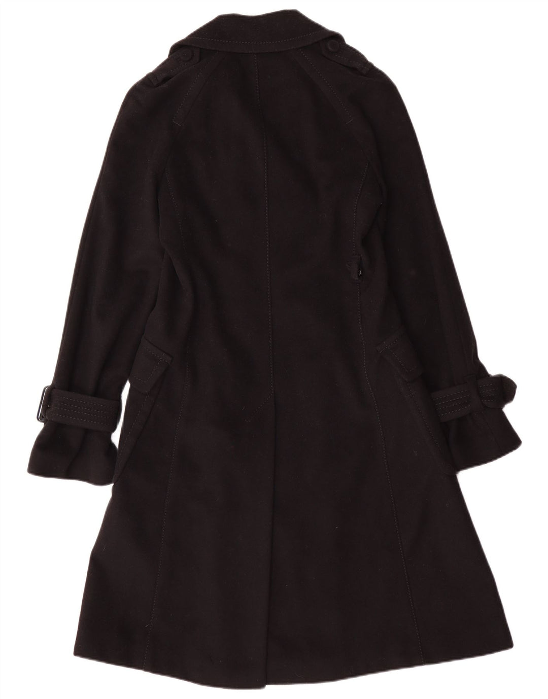 Max & Co. Womens Double Breasted Coat UK 10 Small Black Wool