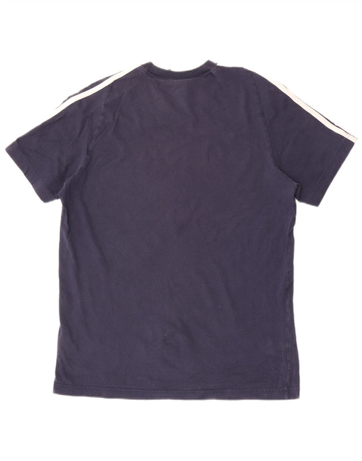 Adidas Mens T-Shirt Top Medium Navy Blue Cotton