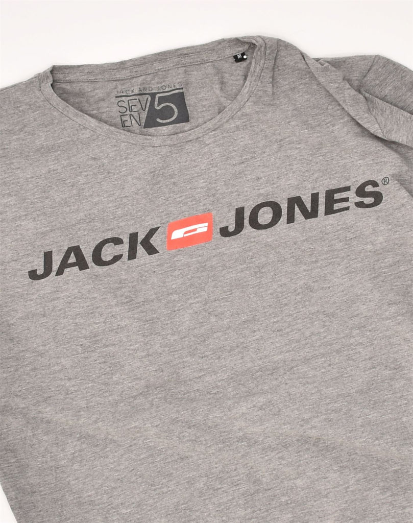 JACK & JONES Mens Graphic T-Shirt Top Medium Grey Cotton | Vintage Jack & Jones | Thrift | Second-Hand Jack & Jones | Used Clothing | Messina Hembry 