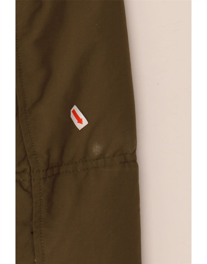 JOHN ASHFIELD Mens Hooded Padded Coat UK 36 Small Khaki Nylon