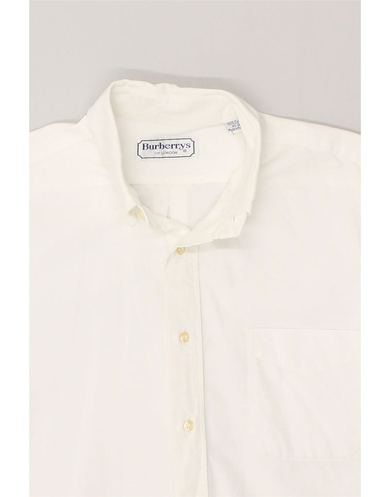 BURBERRYS Mens Shirt Size 41 Large White Cotton | Vintage Burberrys | Thrift | Second-Hand Burberrys | Used Clothing | Messina Hembry 