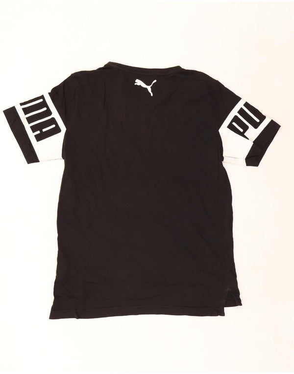 Puma Mens Graphic T-Shirt Top Small Black Cotton