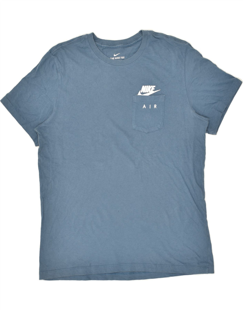 NIKE Mens Standard Fit T-Shirt Top Large Blue Cotton | Vintage Nike | Thrift | Second-Hand Nike | Used Clothing | Messina Hembry 