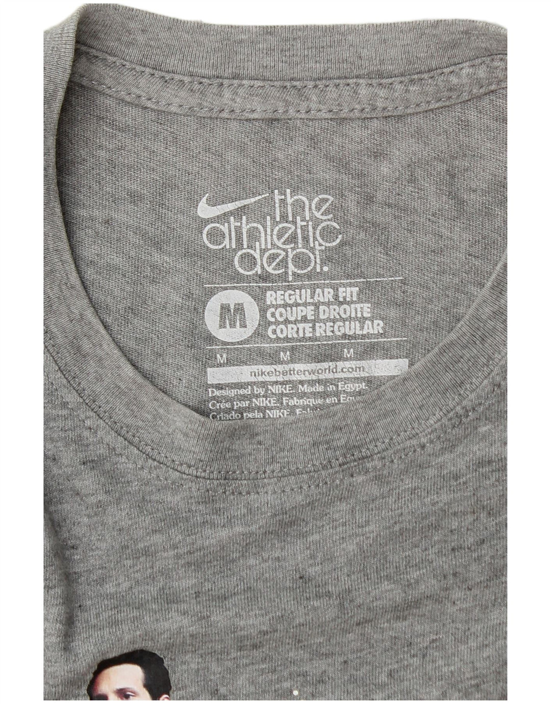 NIKE Mens Regular Fit Graphic T-Shirt Top Medium Grey