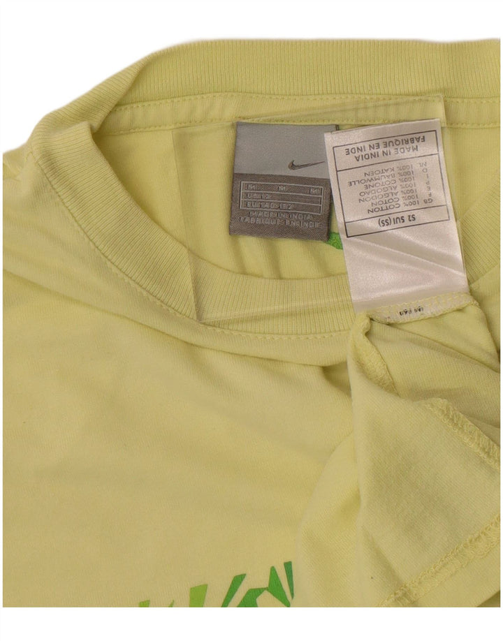 Nike Boys Graphic T-Shirt Top 10-11 Years Medium Yellow Cotton