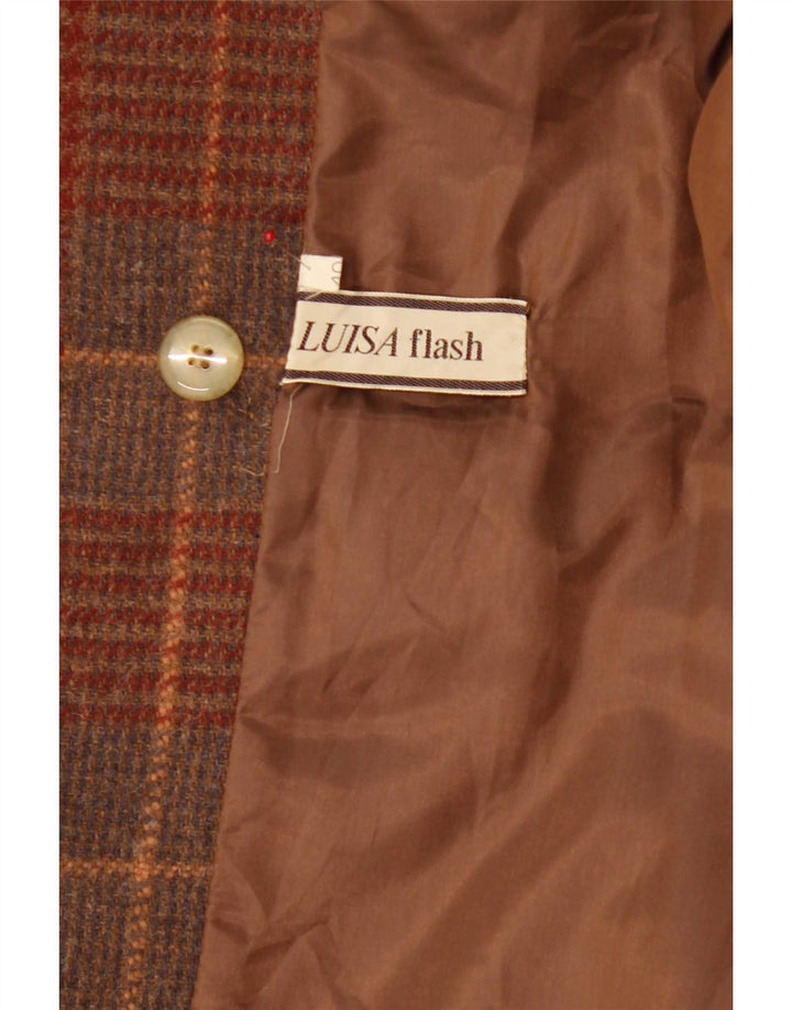 Vintage Womens Double Breasted Coat IT 40 Small Brown