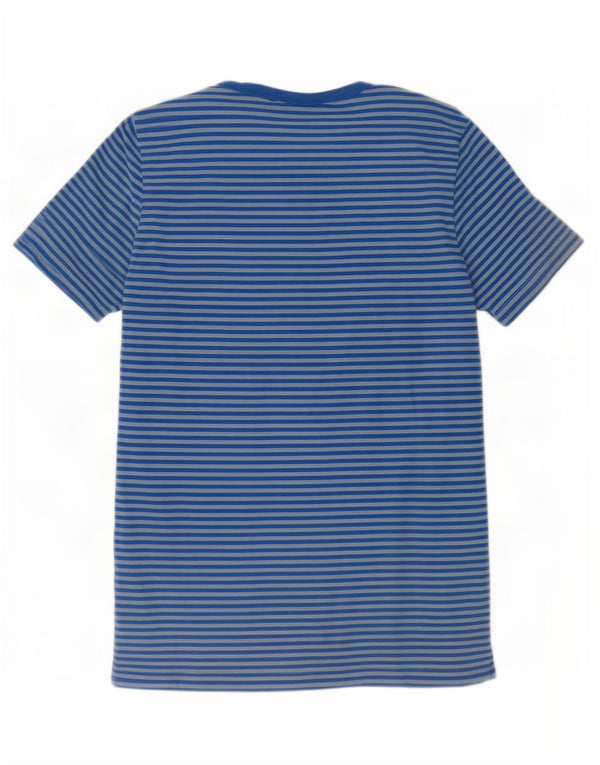 G-Star Womens T-Shirt Top Medium Blue Pinstripe Cotton
