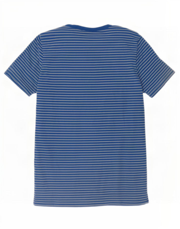 G-Star Womens T-Shirt Top Medium Blue Pinstripe Cotton