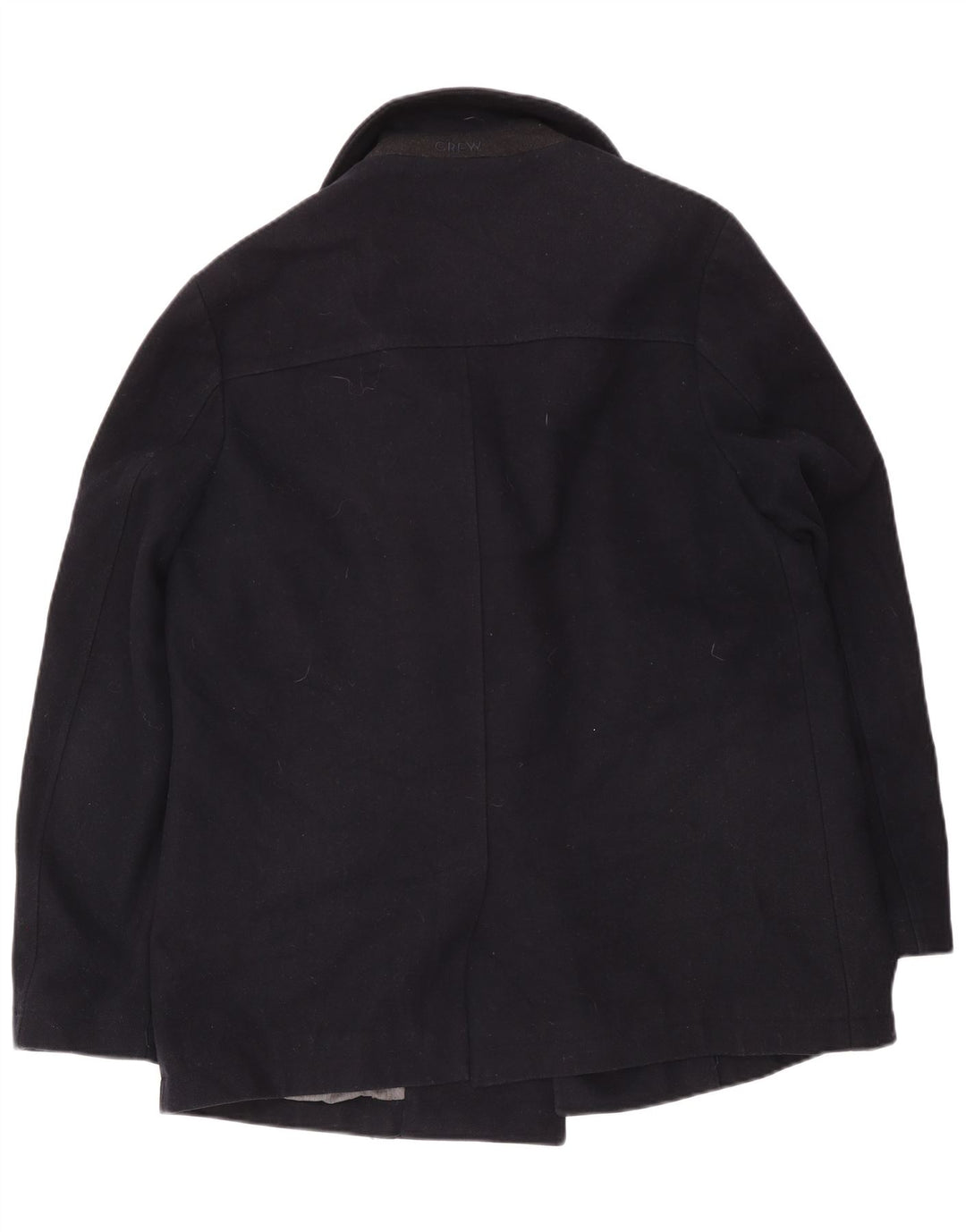 Crew Clothing Mens Double Breasted Coat UK 42 XL Navy Blue Wool