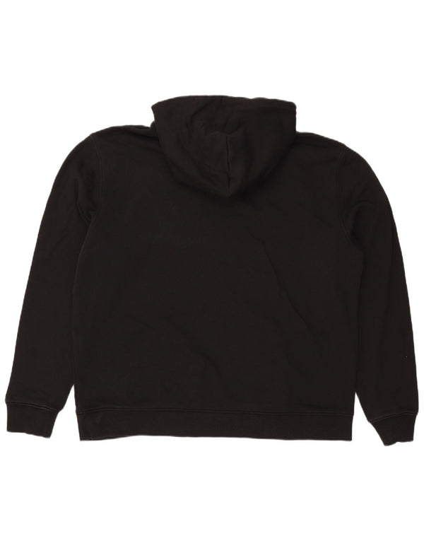TOMMY HILFIGER Mens Hoodie Jumper XL Black Cotton