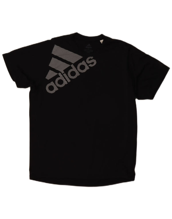 ADIDAS Mens Climalite Graphic T-Shirt Top Large Black Polyester