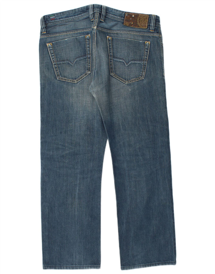 Diesel Mens Straight Jeans W33 L28 Blue Cotton